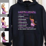 Sagittarius Girl Personalized November Birthday Gift For Her Custom Birthday Gift Black Queen Customized December Birthday T-Shirt Hoodie Dreameris