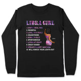 Libra Girl Personalized September Birthday Gift For Her Custom Birthday Gift Black Queen Customized October Birthday T-Shirt Hoodie Dreameris