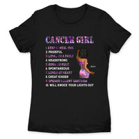 Cancer Girl Personalized July Birthday Gift For Her Custom Birthday Gift Black Queen Customized June Birthday T-Shirt Hoodie Dreameris