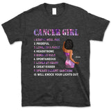 Cancer Girl Personalized July Birthday Gift For Her Custom Birthday Gift Black Queen Customized June Birthday T-Shirt Hoodie Dreameris