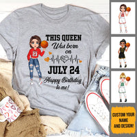 Personalized Custom July Birthday Shirt Basketball Mom Basketball Lovers Gift Sport Mom July Shirts For Women