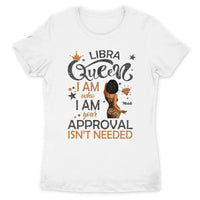 Zodiac Libra Personalized September Birthday Gift For Her Custom Birthday Gift Black Queen Customized October Birthday T-Shirt Hoodie Dreameris