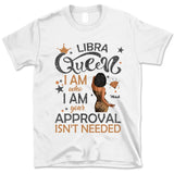 Zodiac Libra Personalized September Birthday Gift For Her Custom Birthday Gift Black Queen Customized October Birthday T-Shirt Hoodie Dreameris