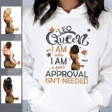 Zodiac Leo Personalized July Birthday Gift For Her Custom Birthday Gift Black Queen Customized August Birthday T-Shirt Hoodie Dreameris