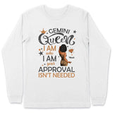 Zodiac Gemini Personalized May Birthday Gift For Her Custom Birthday Gift Black Queen Customized June Birthday T-Shirt Hoodie Dreameris