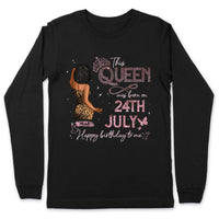 (Custom Birth Date) Personalized July Birthday Gift For Her Custom Birthday Gift Black Queen Customized July Birthday T-Shirt Hoodie Dreameris