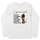 Zodiac Capricorn Personalized January Birthday Gift For Her Custom Birthday Gift Black Queen Customized December Birthday T-Shirt Hoodie Dreameris