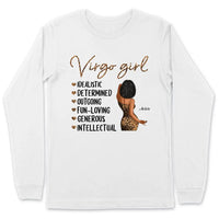 Zodiac Virgo Personalized September Birthday Gift For Her Custom Birthday Gift Black Queen Customized August Birthday T-Shirt Hoodie Dreameris