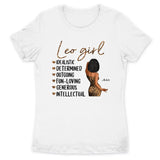 Zodiac Leo Personalized July Birthday Gift For Her Custom Birthday Gift Black Queen Customized August Birthday T-Shirt Hoodie Dreameris