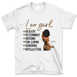 Zodiac Leo Personalized July Birthday Gift For Her Custom Birthday Gift Black Queen Customized August Birthday T-Shirt Hoodie Dreameris