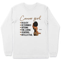 Zodiac Cancer Personalized July Birthday Gift For Her Custom Birthday Gift Black Queen Customized June Birthday T-Shirt Hoodie Dreameris