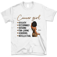 Zodiac Cancer Personalized July Birthday Gift For Her Custom Birthday Gift Black Queen Customized June Birthday T-Shirt Hoodie Dreameris