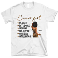 Zodiac Cancer Personalized July Birthday Gift For Her Custom Birthday Gift Black Queen Customized June Birthday T-Shirt Hoodie Dreameris