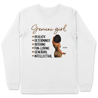 Zodiac Gemini Personalized May Birthday Gift For Her Custom Birthday Gift Black Queen Customized June Birthday T-Shirt Hoodie Dreameris