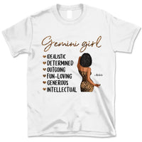 Zodiac Gemini Personalized May Birthday Gift For Her Custom Birthday Gift Black Queen Customized June Birthday T-Shirt Hoodie Dreameris