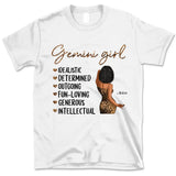 Zodiac Gemini Personalized May Birthday Gift For Her Custom Birthday Gift Black Queen Customized June Birthday T-Shirt Hoodie Dreameris