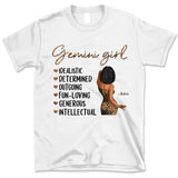 Zodiac Gemini Personalized May Birthday Gift For Her Custom Birthday Gift Black Queen Customized June Birthday T-Shirt Hoodie Dreameris