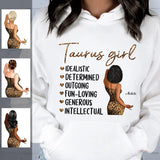 Zodiac Taurus Personalized May Birthday Gift For Her Custom Birthday Gift Black Queen Customized April Birthday T-Shirt Hoodie Dreameris