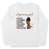 Zodiac Aquarius Personalized January Birthday Gift For Her Custom Birthday Gift Black Queen Customized February Birthday T-Shirt Hoodie Dreameris