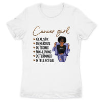 Zodiac Cancer Personalized July Birthday Gift For Her Custom Birthday Gift Black Queen Customized June Birthday T-Shirt Hoodie Dreameris