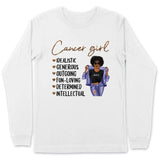 Zodiac Cancer Personalized July Birthday Gift For Her Custom Birthday Gift Black Queen Customized June Birthday T-Shirt Hoodie Dreameris