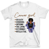 Zodiac Cancer Personalized July Birthday Gift For Her Custom Birthday Gift Black Queen Customized June Birthday T-Shirt Hoodie Dreameris