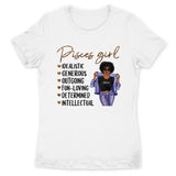 Zodiac Pisces Personalized March Birthday Gift For Her Custom Birthday Gift Black Queen Customized February Birthday T-Shirt Hoodie Dreameris