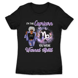 Flower Capricorn Personalized December Birthday Gift For Her Custom Birthday Gift Black Queen Customized January Birthday T-Shirt Hoodie Dreameris