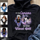 Flower Capricorn Personalized December Birthday Gift For Her Custom Birthday Gift Black Queen Customized January Birthday T-Shirt Hoodie Dreameris