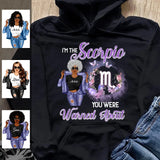 Flower Scorpio Personalized October Birthday Gift For Her Custom Birthday Gift Black Queen Customized November Birthday T-Shirt Hoodie Dreameris