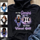 Flower Gemini Personalized June Birthday Gift For Her Custom Birthday Gift Black Queen Customized May Birthday T-Shirt Hoodie Dreameris