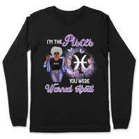 Flower Pisces Personalized February Birthday Gift For Her Custom Birthday Gift Black Queen Customized March Birthday T-Shirt Hoodie Dreameris