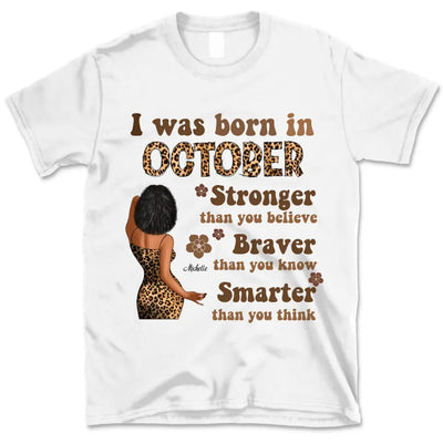 Retro October Girl Personalized October Birthday Gift For Her Custom Birthday Gift Customized Birthday Shirt