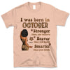 Retro October Girl Personalized October Birthday Gift For Her Custom Birthday Gift Customized Birthday Shirt