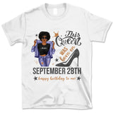 (Custom Birth Date) Personalized October Birthday Gift For Her Custom Birthday Gift Black Queen Customized October Birthday Shirt October Girl Hoodie Dreameris