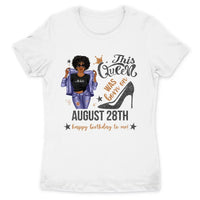 (Custom Birth Date) Personalized August Birthday Gift For Her Custom Birthday Gift Black Queen Customized August Birthday Shirt August Girl Hoodie Dreameris