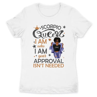 Scorpio Girl Personalized November Birthday Gift For Her Custom Birthday Gift Black Queen Customized October Birthday Shirt Dreameris