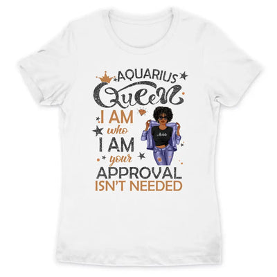 Aquarius Girl Personalized January Birthday Gift For Her Custom Birthday Gift Black Queen Customized February Birthday Shirt Dreameris