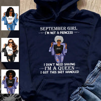 I'm A Queen September Girl Hoodie Sweatshirt Personalized September Birthday Gift For Her Custom Birthday Gift Customized Dreameris