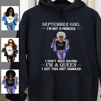 I'm A Queen September Girl Hoodie Sweatshirt Personalized September Birthday Gift For Her Custom Birthday Gift Customized Dreameris