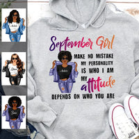 Make No Mistake September Girl Hoodie Sweatshirt Personalized September Birthday Gift For Her Custom Birthday Gift Customized Dreameris