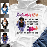 Make No Mistake September Girl Hoodie Sweatshirt Personalized September Birthday Gift For Her Custom Birthday Gift Customized Dreameris