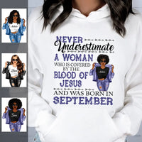 Christian September Girl Hoodie Sweatshirt Personalized September Birthday Gift For Her Custom Birthday Gift Customized Dreameris