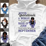 Christian September Girl Hoodie Sweatshirt Personalized September Birthday Gift For Her Custom Birthday Gift Customized Dreameris