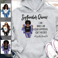 I Am Who I Am September Girl Hoodie Sweatshirt Personalized September Birthday Gift For Her Custom Birthday Gift Customized Dreameris