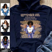 I'm Blunt September Girl Hoodie Personalized September Birthday Gift For Her Custom Birthday Gift Customized September Girl Sweatshirt Dreameris