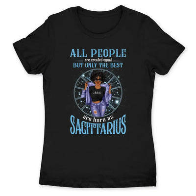 Sagittarius Girl Personalized November Birthday Gift For Her Custom Birthday Gift Black Queen Customized December Birthday Shirt Dreameris