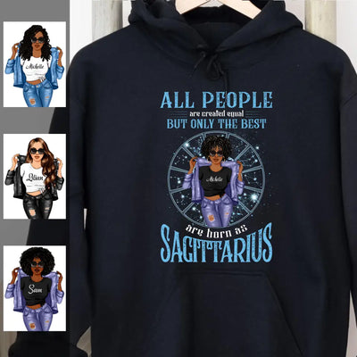 Sagittarius Girl Personalized November Birthday Gift For Her Custom Birthday Gift Black Queen Customized December Birthday Shirt Dreameris