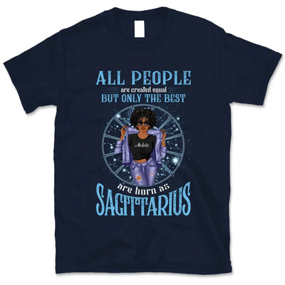 Sagittarius Girl Personalized November Birthday Gift For Her Custom Birthday Gift Black Queen Customized December Birthday Shirt Dreameris