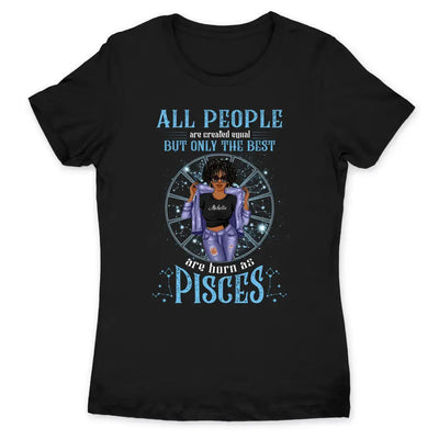 Pisces Girl Personalized March Birthday Gift For Her Custom Birthday Gift Black Queen Customized February Birthday Shirt Dreameris